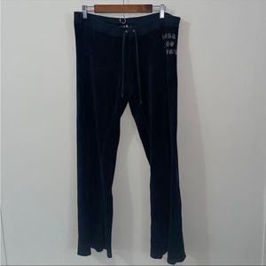 Vintage Y2K Black Washed Juicy Couture House Of Juicy Velour Track Pants